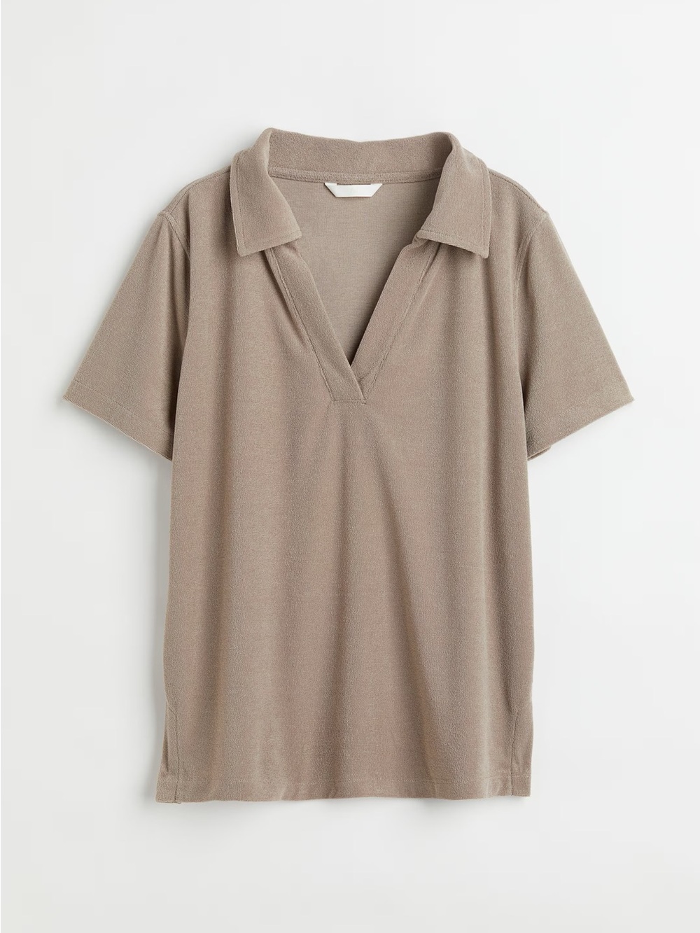 Bundle v-neck polo taupe, dark navy H&M